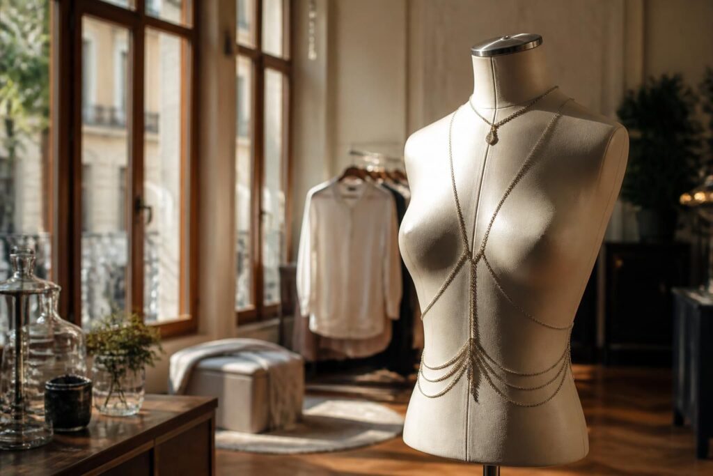 découvrez comment porter et entretenir votre harness body en chaînes et bijoux grâce à notre guide complet alliant style et durabilité.