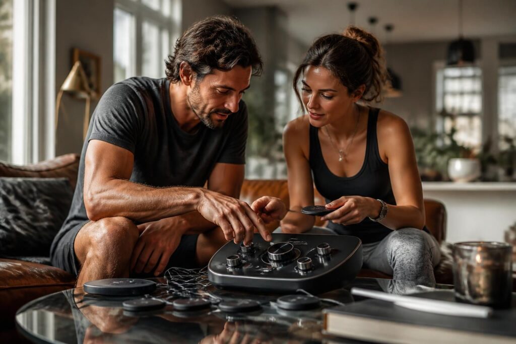 découvrez comment utiliser l'unité d'électrostimulation érotique en couple grâce à notre mode d'emploi complet pour des moments intimes placés sous le signe du plaisir et de la confiance.
